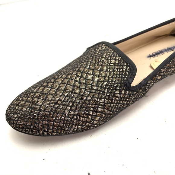 SAM & LIBBY EDELMAN Gold Black Loafers Flats sz 8 - Picture 7 of 16